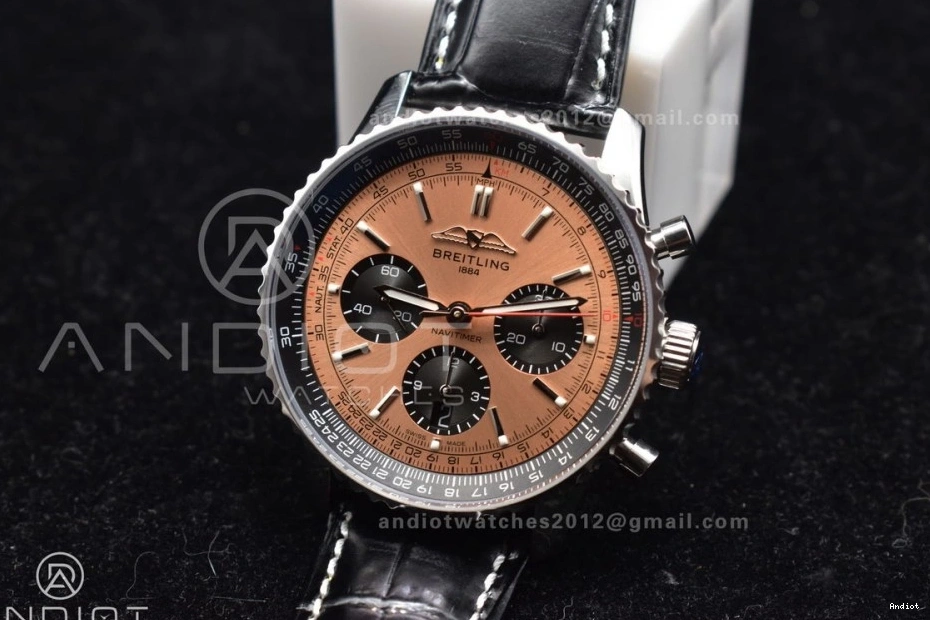 SS Version Navitimer L-Orange Chrono Blk BLS Best LE 1:1 43mm A7750 0509